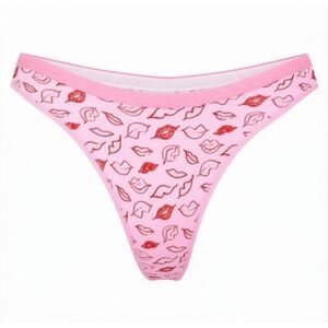 5/$40🛍Victoria's Secret Cotton High Leg Scoop Thong Pink 💋 NWOT